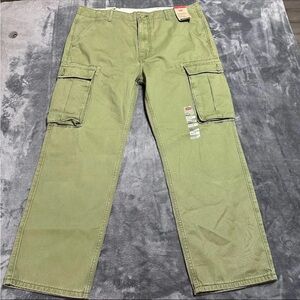 Levi's Men's 100% Cotton Tapered Leg ACE Cargos Green Pants Size 36x30